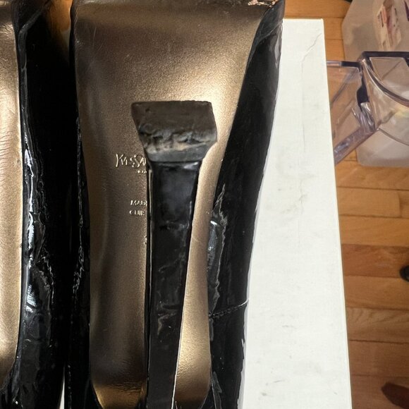 SAINT LAURENT YSL TRIBTOO PATENT PLATFORM PUMPS - Picture 6 of 16